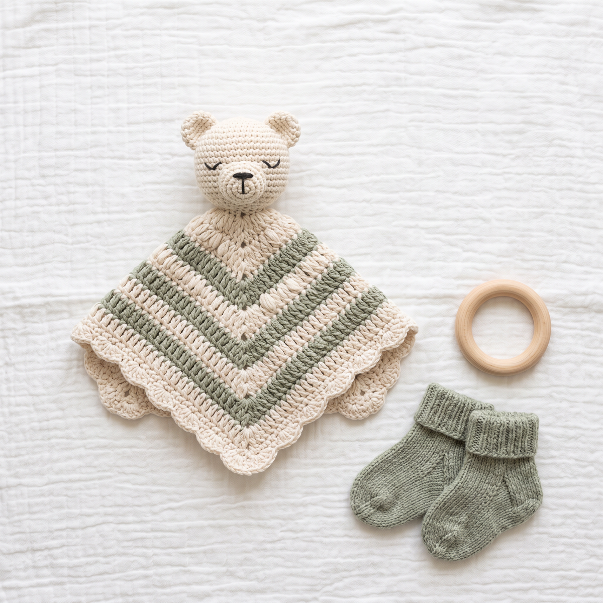 Baby Lovey flat-lay